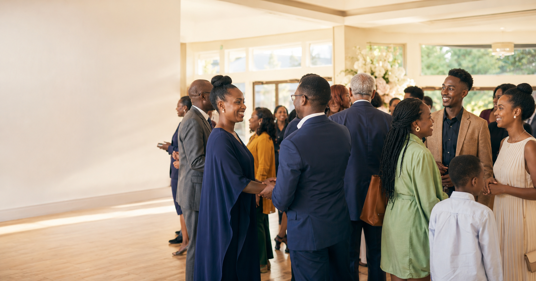 Community members gathering together